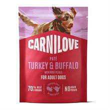 CARNILOVE POUCH TURKEY / BUFFALO / ROSE PETALS 12X300 GR