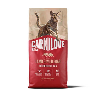 CARNILOVE ACTIVE ADULT STERILISED ALL BREEDS LAMB / WILD BOAR