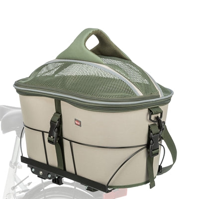 Trixie Fietsmand Voor Bagagedrager Polyester Olijfgroen / Beige 46X33X40 Cm