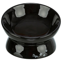 TRIXIE VOERBAK / DRINKBAK DOGS KERAMIEK VERHOOGD ZWART 17X17X13,5 CM
