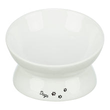 TRIXIE VOERBAK / DRINKBAK DOGS KERAMIEK VERHOOGD WIT 17X17X13,5 CM
