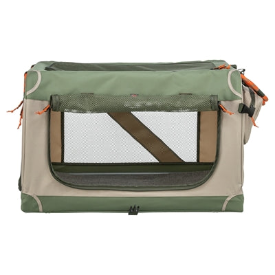Trixie Kennel Comfy Bench Stof / Reismand Olijfgroen / Beige 52X85,5X49,5 Cm