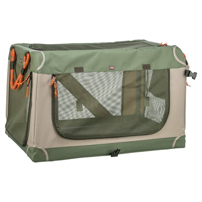 Trixie Kennel Comfy Bench Stof / Reismand Olijfgroen / Beige 64X95,5X60,5 Cm