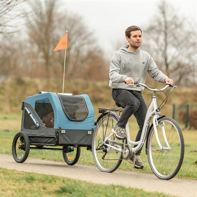 Trixie Fietskar Tot 23 Kg Blauw / Grijs S 70X88/131X88 Cm