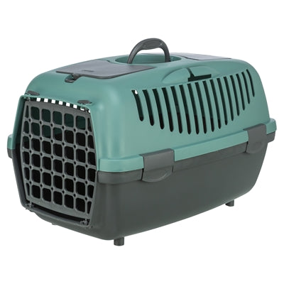 TRIXIE VERVOERSBOX CAPRI 2 DONKERGRIJS / PETROL 37X55X34 CM
