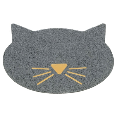 TRIXIE KATTENBAKMAT KATTENKOP PVC LICHTGRIJS
