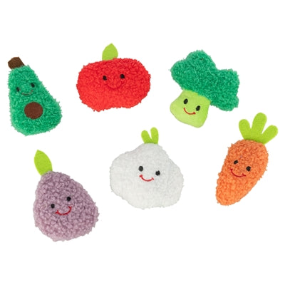 TRIXIE GROENTEN EN FRUIT PLUCHE MET CATNIP ASSORTI 11 CM 48 ST