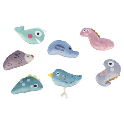 TRIXIE DINOS EN DIEREN PLUCHE MET CATNIP ASSORTI 9 CM 70 ST