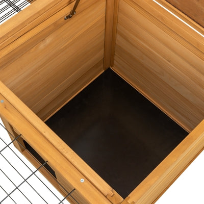 Trixie Ren Met Afdekking Hout Donkerbruin 150X150X53 Cm