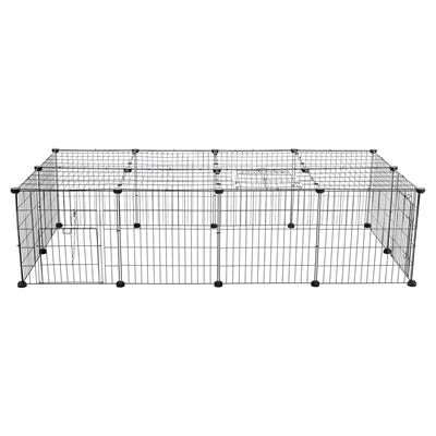 Trixie Ren Met Afdekking Metaal Zwart 152X72X38 Cm
