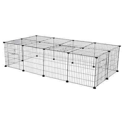 Trixie Ren Met Afdekking Metaal Zwart 152X72X38 Cm