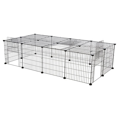 Trixie Ren Met Afdekking Metaal Zwart 152X72X38 Cm