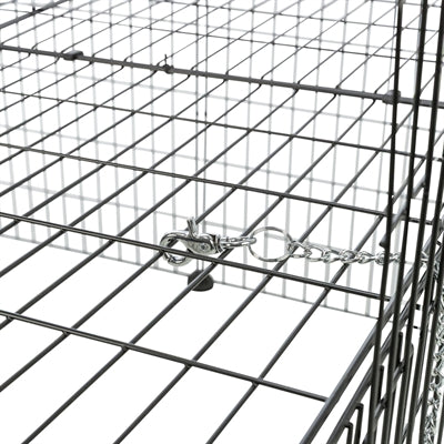 Trixie Ren Met Afdekking Metaal Zwart 152X72X38 Cm