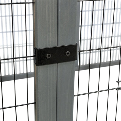 Trixie Ren Xl Met Afdekking Hout Grijs 233X79X116 Cm