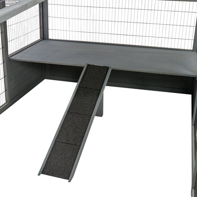 Trixie Ren Xl Met Afdekking Hout Grijs 233X79X116 Cm