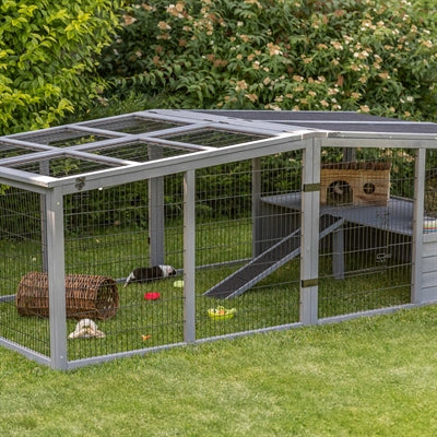 Trixie Ren Xl Met Afdekking Hout Grijs 233X79X116 Cm