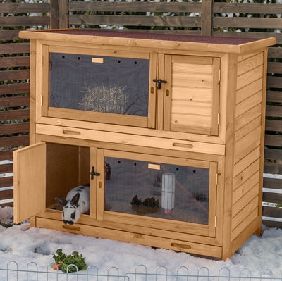 TRIXIE KNAAGDIERHOK MET ISOLATIE 2 VERDIEPINGEN DONKERBRUIN 116X65X113 CM