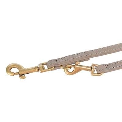 Trixie Hondenriem Pure Verstelbaar Leer Lichtgrijs 200X1 Cm