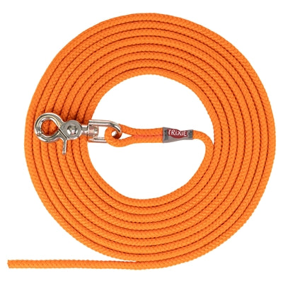 Trixie Sleeplijn Karabijnhaak Rond Zeiltouw Oranje 500X0,6 Cm