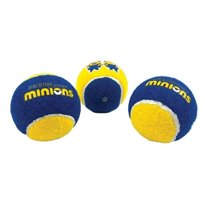 Minions Squeaky Tennisballen Met Piep Geel / Blauw 6,5 Cm