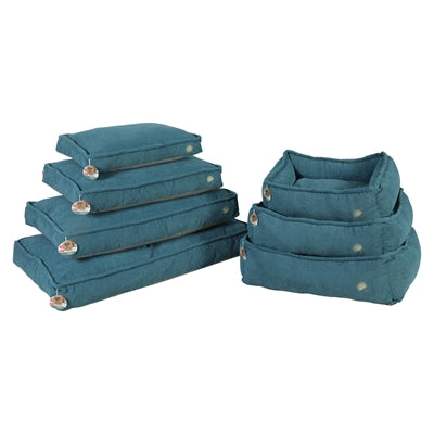 Zolux Hondenkussen Toscane Hoekig Gerecyclede Vulling Blauw 70X50X14 Cm