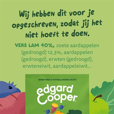 Edgard & Cooper Adult Verse Graslam Graanvrij 1 Kg