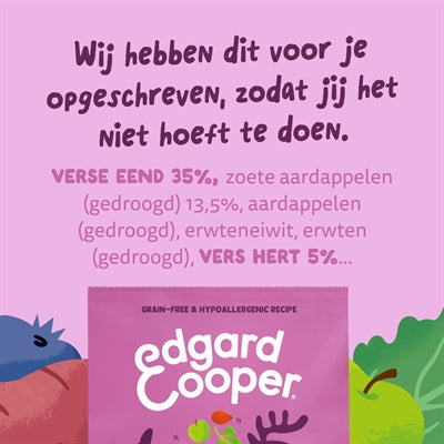 Edgard & Cooper Adult Verse Hert / Scharreleend Graanvrij 1 Kg