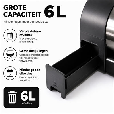 Martin Automatische Kattenbak Tunnel Rvs 71X43X49 Cm