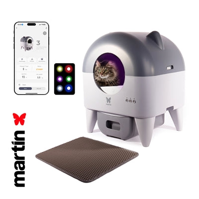 Martin Automatische Kattenbak Met Verlichting Grijs / Antraciet 55X50X66 Cm