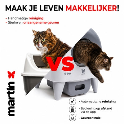 Martin Automatische Kattenbak Met Verlichting Grijs / Antraciet 55X50X66 Cm