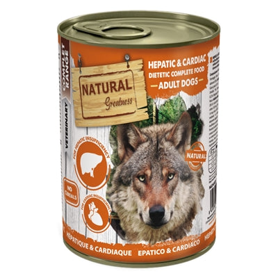 Natural Greatness Veterinary Diet Dog Hepatic / Cardiac Lever & Hart 400 Gr
