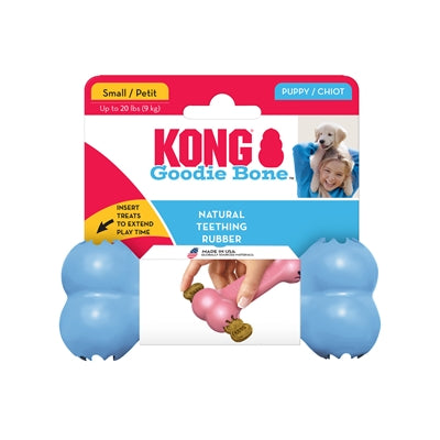 KONG PUPPY GOODIE BONE ROZE OF BLAUW ASSORTI