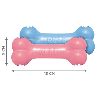 KONG PUPPY GOODIE BONE ROZE OF BLAUW ASSORTI