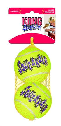 Kong Squeakair Tennisbal Geel Met Piep LARGE 8 CM 2 ST