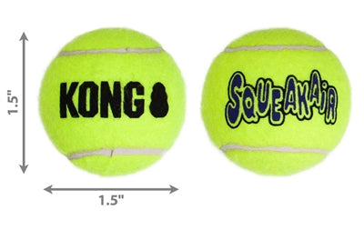 Kong Squeakair Tennisbal Geel Met Piep XS 4 CM 3 ST