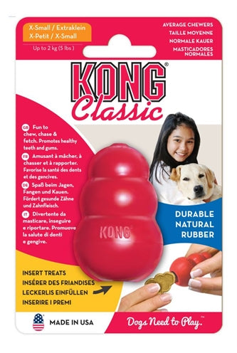 Kong Classic Rood XS 3,5X3,5X5,5 CM