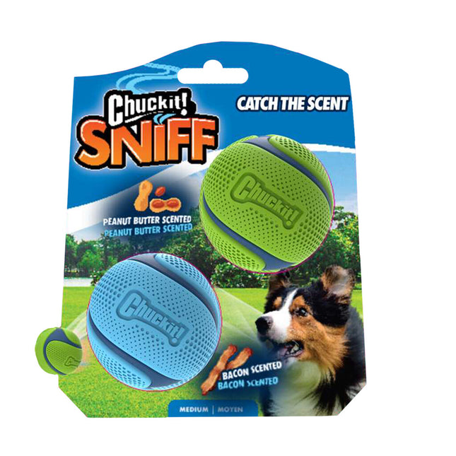 Chuckit Sniff Fetch Bal Combo Pindakaas & Bacon 6 CM