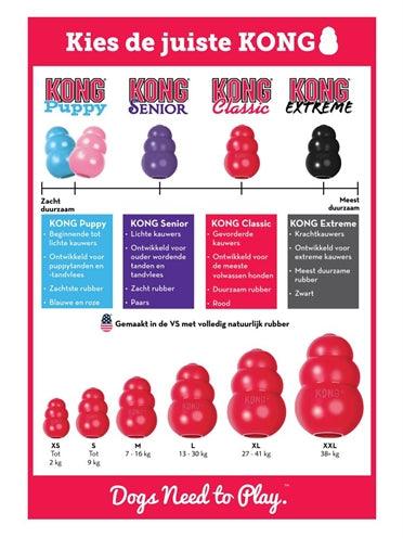 Kong Classic Rood LARGE 7X7X10 CM - Pet4you