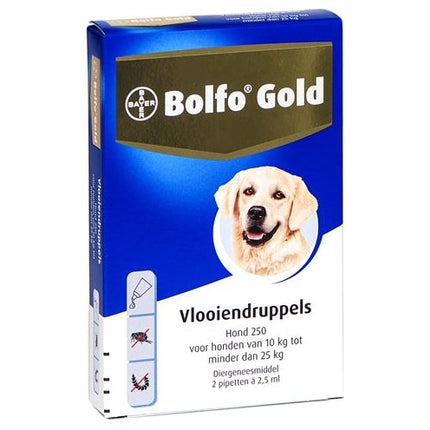 Bolfo Gold Hond Vlooiendruppels 250 2 PIPET - Pet4you