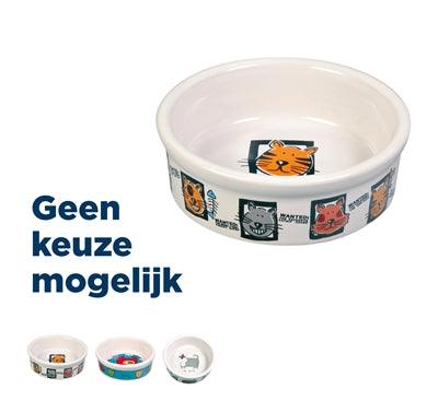 Trixie Voerbak Kat Keramiek Met Print Assorti 200 ML-12 CM - Pet4you