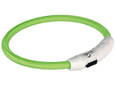Trixie Halsband Hond Flash Lichthalsband Usb Tpu / Nylon Groen 65X0,7 cm - Pet4you