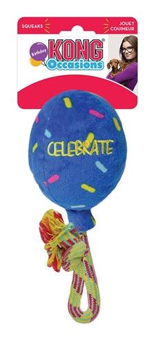 Kong Occasions Birthday Balloon Blauw 11,5X11,5X19,5 CM - Pet4you