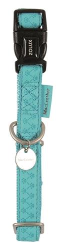 Macleather Halsband Blauw 20-40X1,5 CM - Pet4you