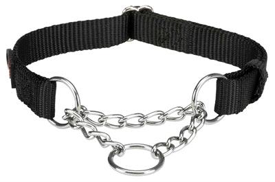Trixie Halsband Hond Premium Choker Zwart 30-40X1,5 CM - Pet4you