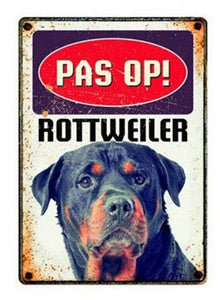 Plenty Gifts Waakbord Blik Rottweiler 15X21 CM - Pet4you