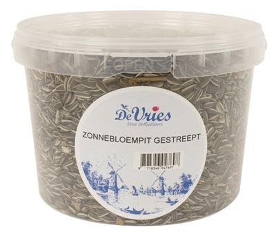 De Vries Zonnebloempit Gestreept 1,3 KG - Pet4you