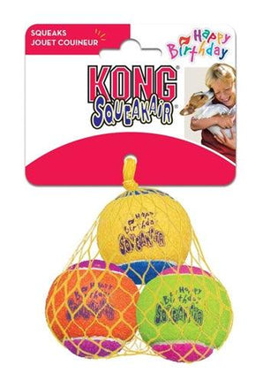Kong Squeakair Birthday Balls 6,5 CM 3 ST - Pet4you