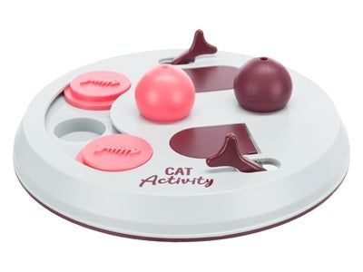 Trixie Cat Activity Flip Board Bes / Roze / Lichtgrijs 23X23 CM - Pet4you