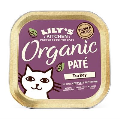 Lily's Kitchen Cat Organic Turkey Pate 19X85 GR - Pet4you