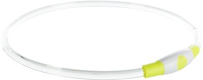 Trixie Halsband Usb Flash Light Lichtgevend Oplaadbaar Tpu Groen 40X0,8 CM - Pet4you
